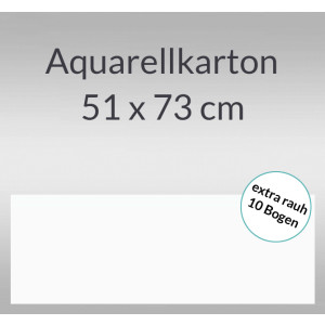 Aquarellkarton extra rauh 250 g/qm 51 x 73 cm