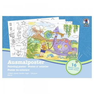 Ausmal-Poster "Jungen" 120 g/qm