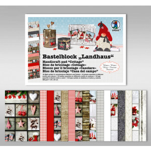 Bastelblock "Landhaus" Winter" - 16 Blatt