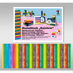 Bastelblock "Rainbow" 24 x 34 cm - 16 Blatt