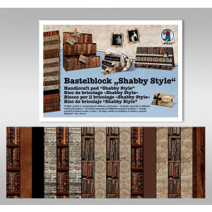 Bastelblock "Shabby Style" 24 x 34 cm - 16 Blatt
