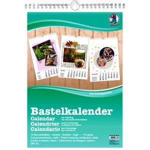 Bastelkalender DIN A3 weiß