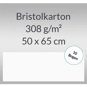 Bristolkarton 308 g/qm 50 x 65 cm