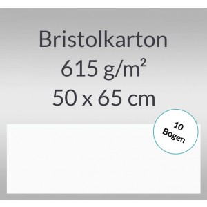 Bristolkarton 615 g/qm 50 x 65 cm