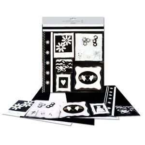 Combination "Black & White" 30,5 x 30,5 cm - Set