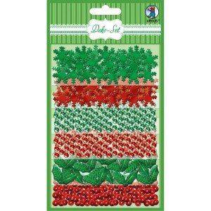 Deko-Set Accessoires grün/rot