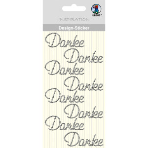 Design Sticker "Danke" silber