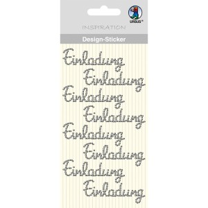 Design Sticker "Einladung" silber