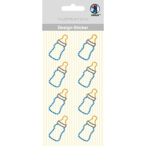 Design Sticker "Nuckelflasche" blau