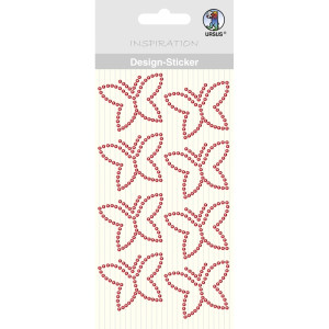 Design Sticker "Schmetterlinge" rot