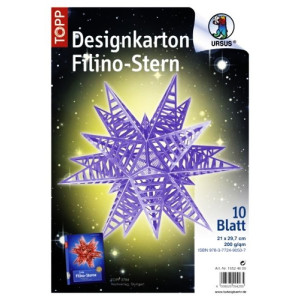 Designkarton Filino-Stern "Starlight" lavendel