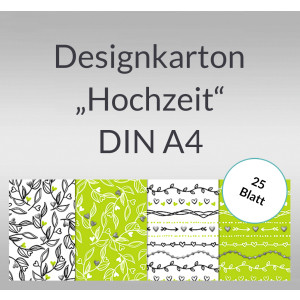 Designkarton "Hochzeit" DIN A4 - 25 Blatt