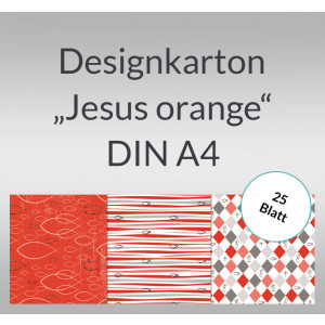 Designkarton "Jesus orange" DIN A4 - 25 Blatt
