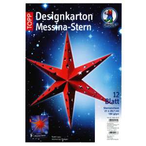 Designkarton Messina-Stern "Sternenstaub"