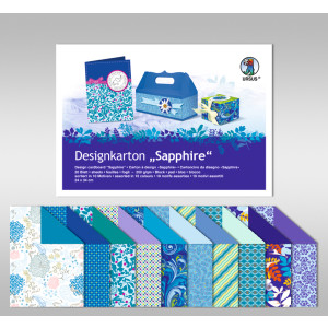 Designkarton "Sapphire" DIN A4 - 20 Blatt