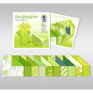 Designpapier Faltblätter "Jade" 100 g/qm 10 x 10 cm - 50 Blatt