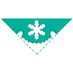 Eck-Locher "klein" Schneeflocke