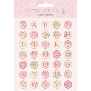 Epoxy Sticker "Buchstaben" rosa