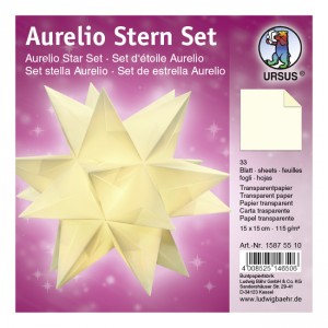 Faltblätter Aurelio-Stern "Uni" creme 15 x 15 cm
