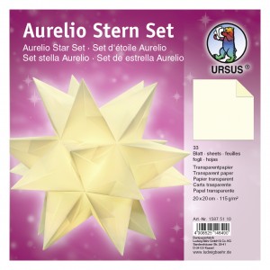 Faltblätter Aurelio-Stern "Uni" creme 20 x 20 cm