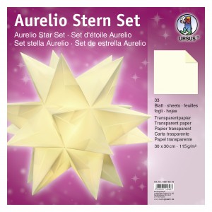 Faltblätter Aurelio-Stern "Uni" creme 30 x 30 cm