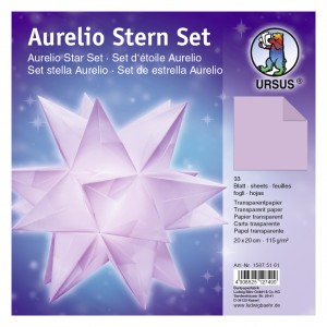 Faltblätter Aurelio-Stern "Uni" lila 20 x 20 cm