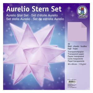 Faltblätter Aurelio-Stern "Uni" lila 30 x 30 cm