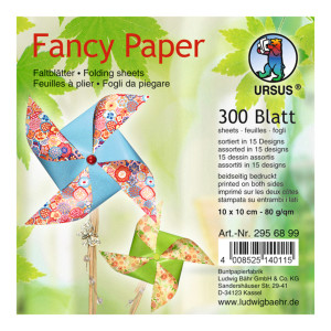 Faltblätter "Fancy Paper" 10 x 10 cm - 300 Blatt