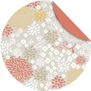 Faltblätter Florentine "Chrysanthemen" ø 10 cm - Motiv 1