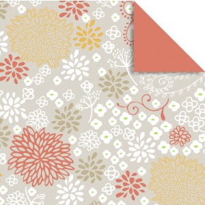 Faltblätter Florentine "Chrysanthemen" 15 x 15 cm - 65 Blatt - Motiv 1