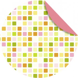 Faltblätter Florentine "Mosaik" ø 10 cm - Motiv 1