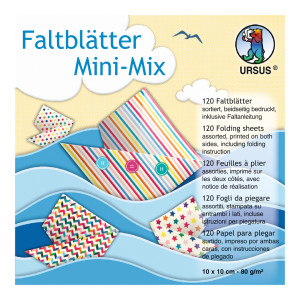 Faltblätter "Mini Mix" 10 x 10 cm - 120 Blatt
