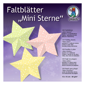 Faltblätter Mini-Sterne 15 x 15 cm
