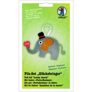 Filz-Set "Glücksbringer" Elefant