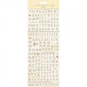 Flat Sticker "Letters" beige