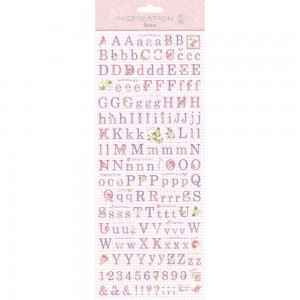 Flat Sticker "Letters" rosa