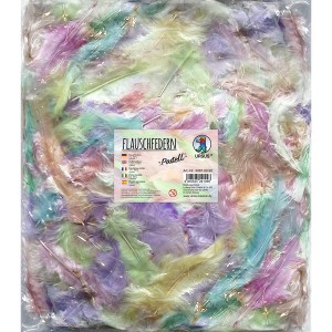 Flauschfedern, 100 Gr. Pastell