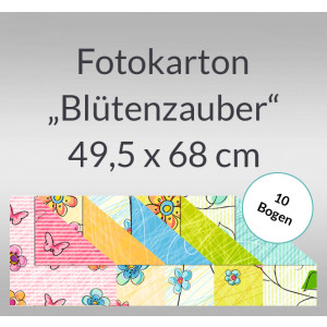 Fotokarton "Blütenzauber" 49,5 x 68 cm - 10 Bogen