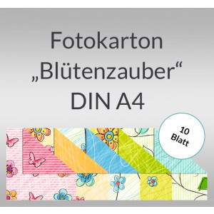 Fotokarton "Blütenzauber" DIN A4 - 10 Blatt