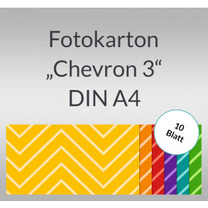 Fotokarton "Chevron 3" DIN A4 - 10 Blatt