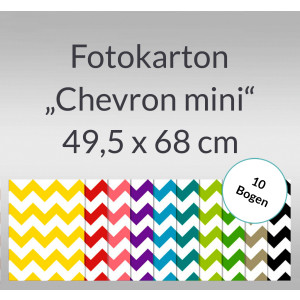 Fotokarton "Chevron mini" 49,5 x 68 cm - 10 Bogen