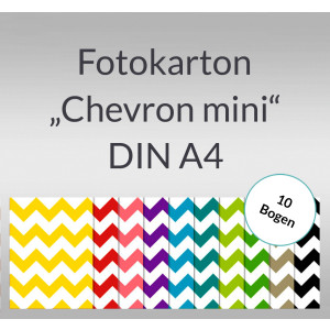 Fotokarton "Chevron mini" DIN A4 - 10 Blatt