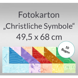 Fotokarton "Christliche Symbole" 49,5 x 68 cm - 10 Bogen