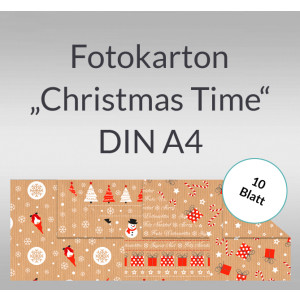 Fotokarton "Christmas Time" DIN A4 - 10 Blatt