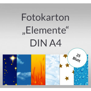 Fotokarton "Elemente" DIN A4 - 25 Blatt
