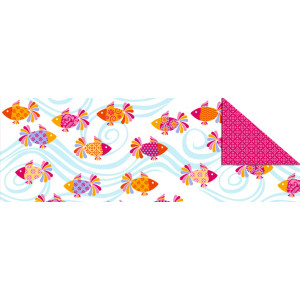 Fotokarton "Fische" rosa DIN A4 - 10 Blatt