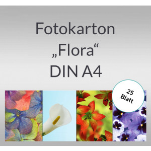 Fotokarton "Flora" DIN A4 - 25 Blatt