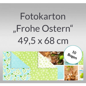 Fotokarton "Frohe Ostern" 49,5 x 68 cm - 10 Bogen