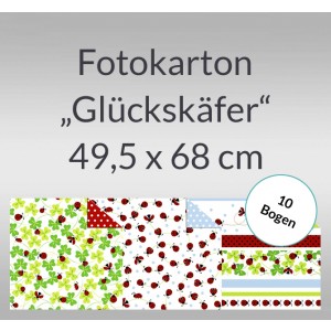 Fotokarton "Glückskäfer" 49,5 x 68 cm - 10 Bogen