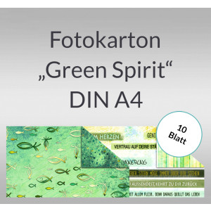 Fotokarton "Green Spirit" DIN A4 - 10 Blatt